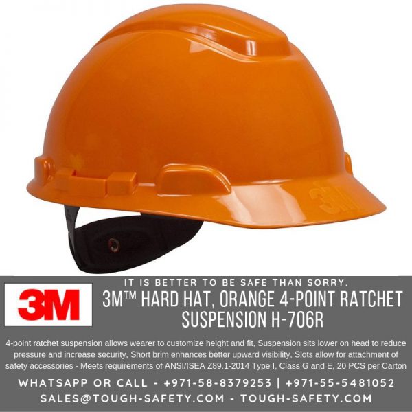 3M 706R Orange 3M Safety Helmet