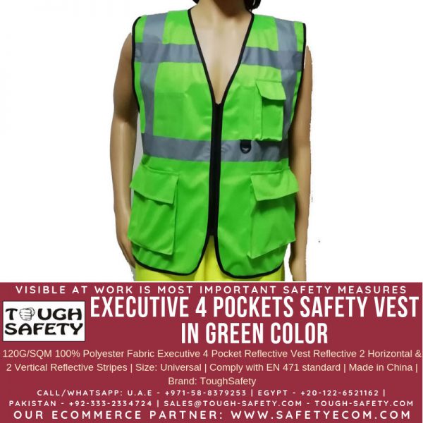 Hi Viz Executive Safety Vest - Green Color